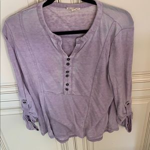 Jane & Delancy lavender 3/4 shirt